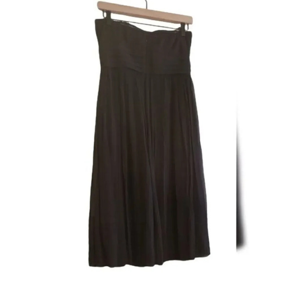 J. Crew Emily Brown Chiffon Strapless Silk Dress Size 4 Brown - Picture 3 of 4